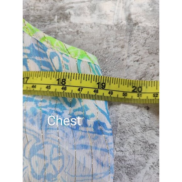 Lilly Pulitzer Women's White Silk Dusk Tank Top Size L - Picture 5 of 6